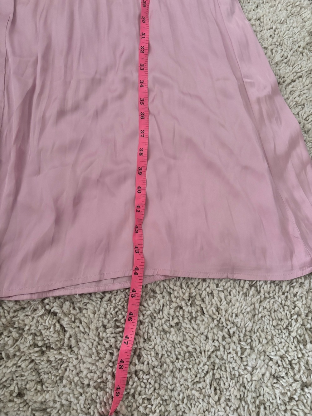 Old Navy Pink Satin Slip Midi Dress Small Petite - Picture 13 of 13